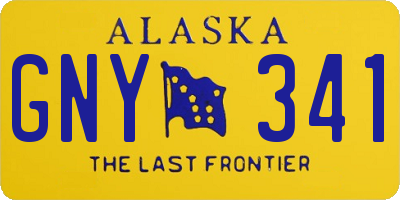 AK license plate GNY341