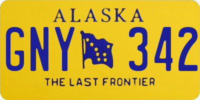 AK license plate GNY342