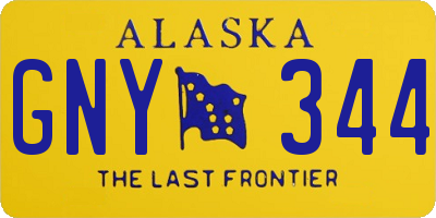 AK license plate GNY344