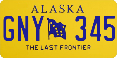 AK license plate GNY345