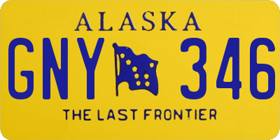 AK license plate GNY346