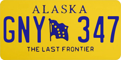 AK license plate GNY347