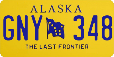 AK license plate GNY348