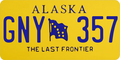 AK license plate GNY357