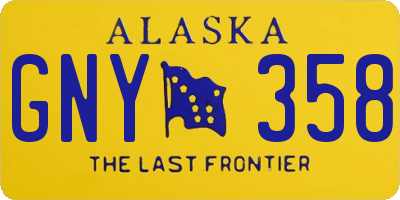 AK license plate GNY358