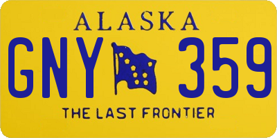 AK license plate GNY359