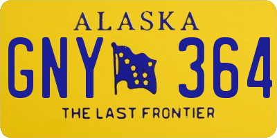 AK license plate GNY364