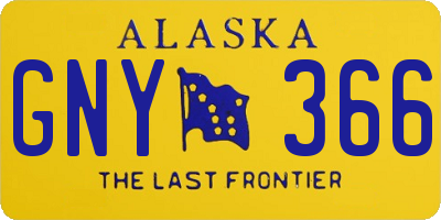 AK license plate GNY366