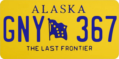 AK license plate GNY367