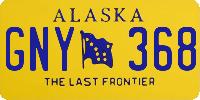 AK license plate GNY368