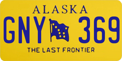 AK license plate GNY369