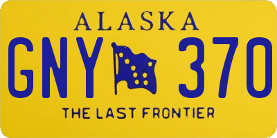 AK license plate GNY370