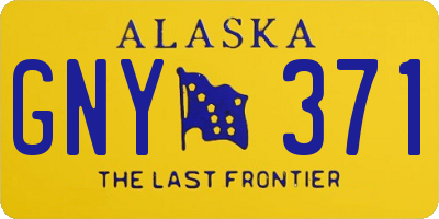 AK license plate GNY371