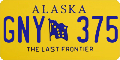 AK license plate GNY375