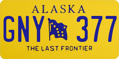 AK license plate GNY377