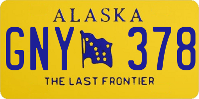 AK license plate GNY378