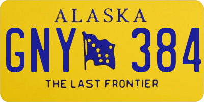 AK license plate GNY384