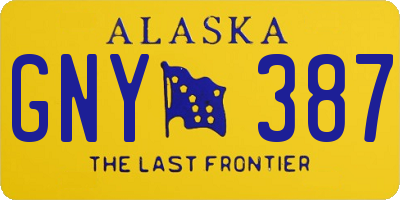 AK license plate GNY387