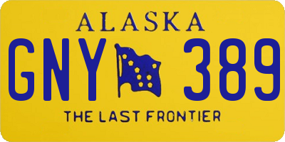 AK license plate GNY389