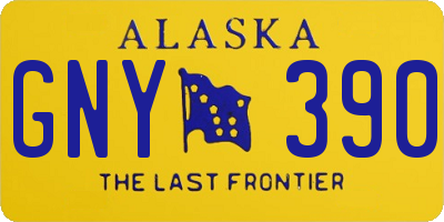 AK license plate GNY390