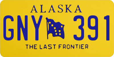 AK license plate GNY391