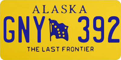 AK license plate GNY392