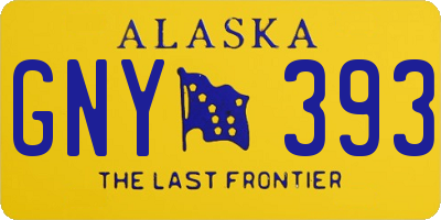 AK license plate GNY393