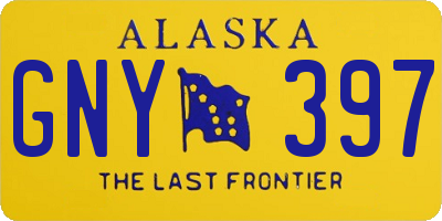 AK license plate GNY397