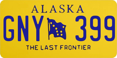 AK license plate GNY399