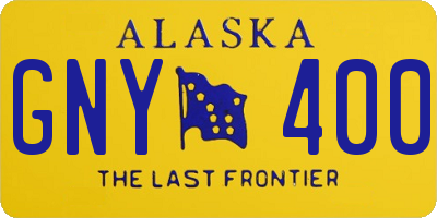 AK license plate GNY400