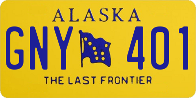 AK license plate GNY401