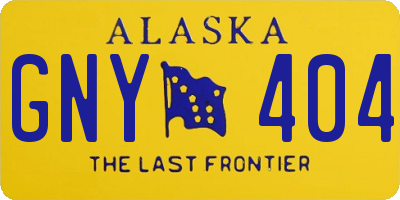 AK license plate GNY404