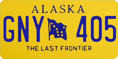 AK license plate GNY405