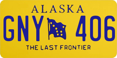 AK license plate GNY406