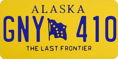 AK license plate GNY410