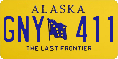 AK license plate GNY411