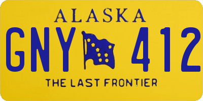 AK license plate GNY412