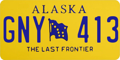 AK license plate GNY413