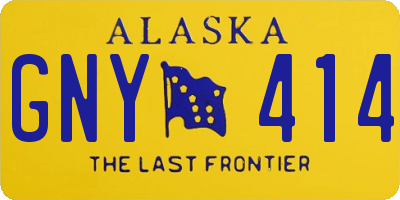 AK license plate GNY414