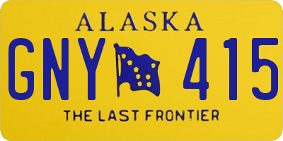 AK license plate GNY415