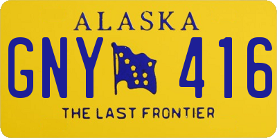 AK license plate GNY416