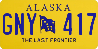 AK license plate GNY417