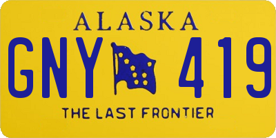 AK license plate GNY419