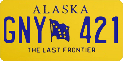 AK license plate GNY421