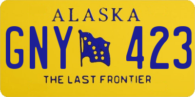 AK license plate GNY423