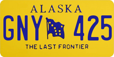 AK license plate GNY425