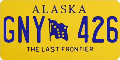 AK license plate GNY426