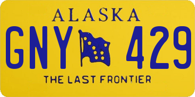 AK license plate GNY429