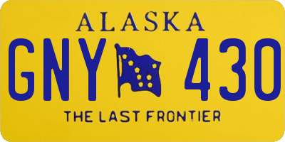 AK license plate GNY430