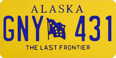 AK license plate GNY431